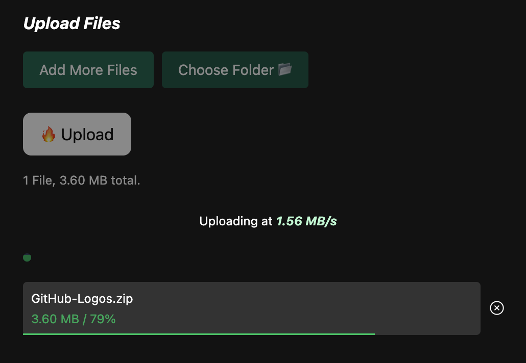 upload files with the uploader