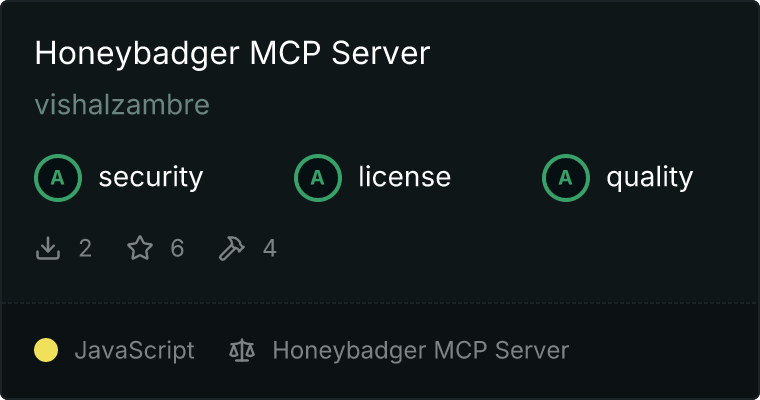 Honeybadger Server MCP server