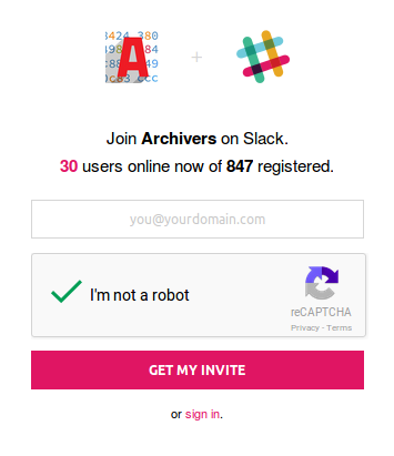 slack invite form captcha working