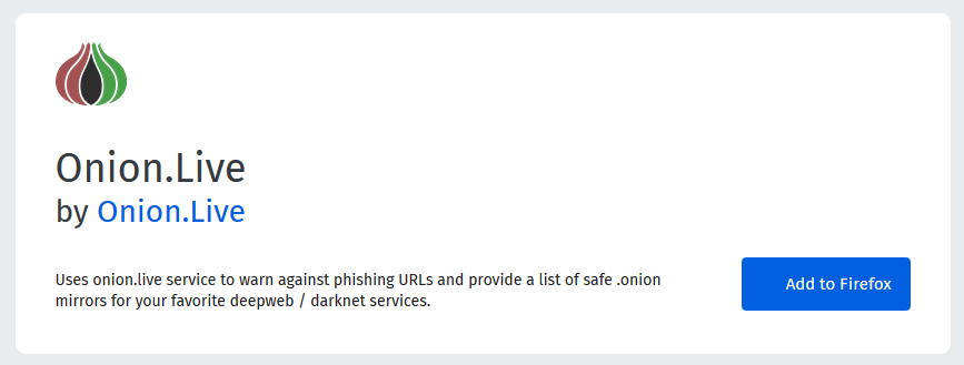 Onion.Live Extension Add to Firefox