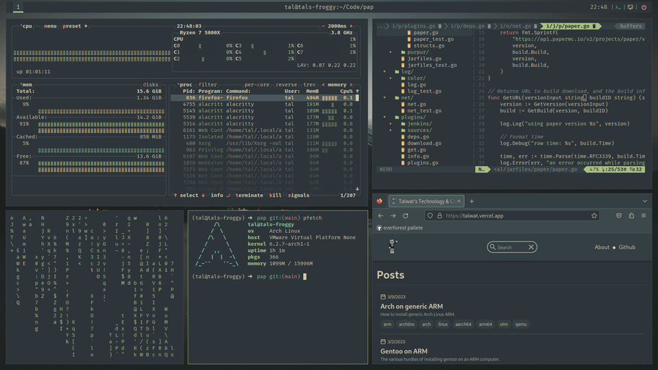 Everforest i3 preview