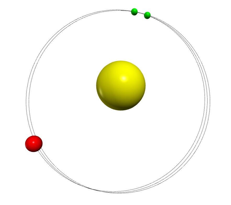 Simulation screenshot: Mercury orbit