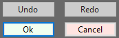 undo, redo, ok, cancel