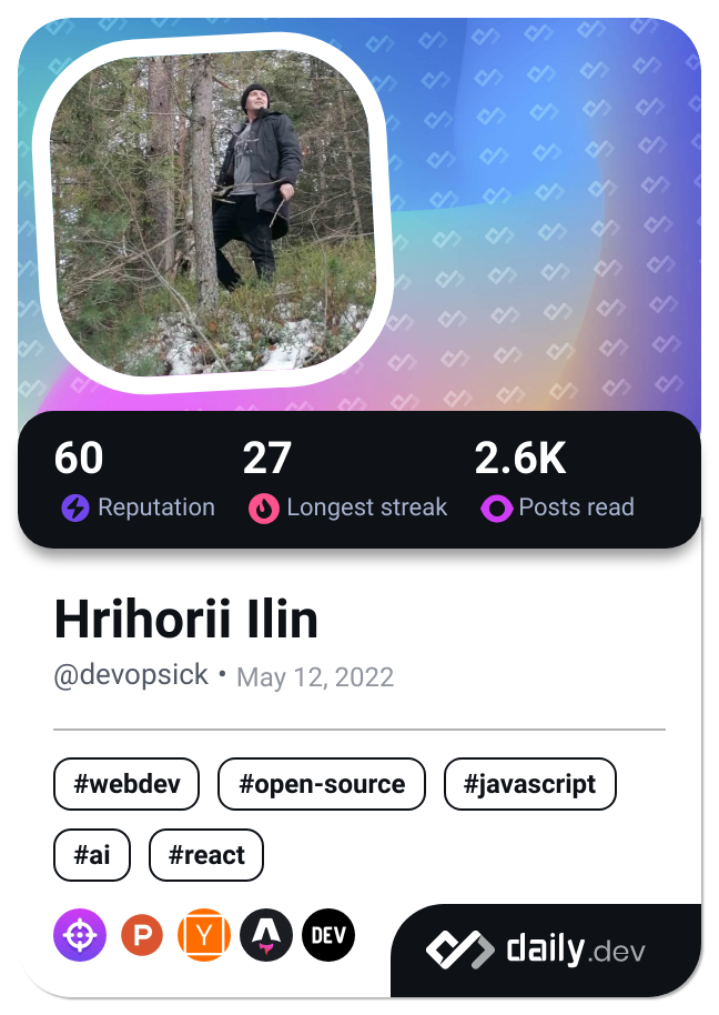 Hrihorii Ilin's Dev Card