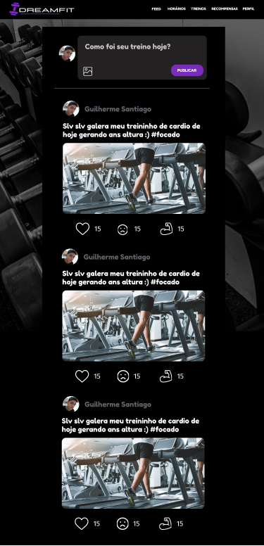 Tela do feed