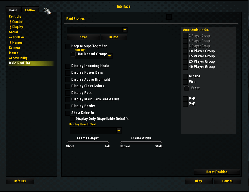 Raid Profiles