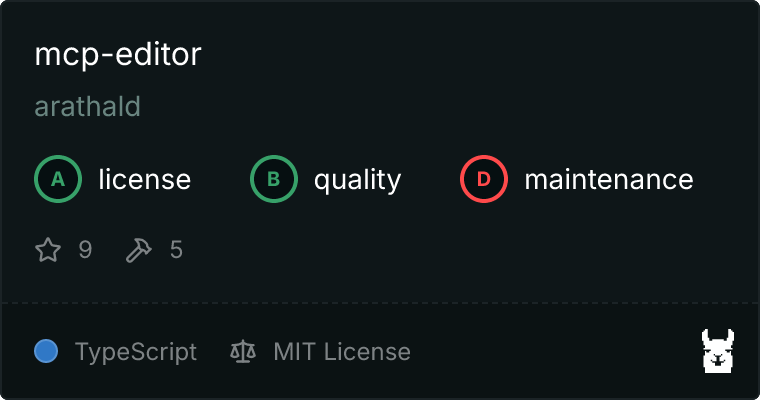 mcp-editor MCP server