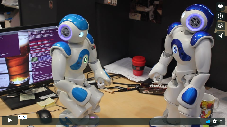 Two NAO Robots Synchronised