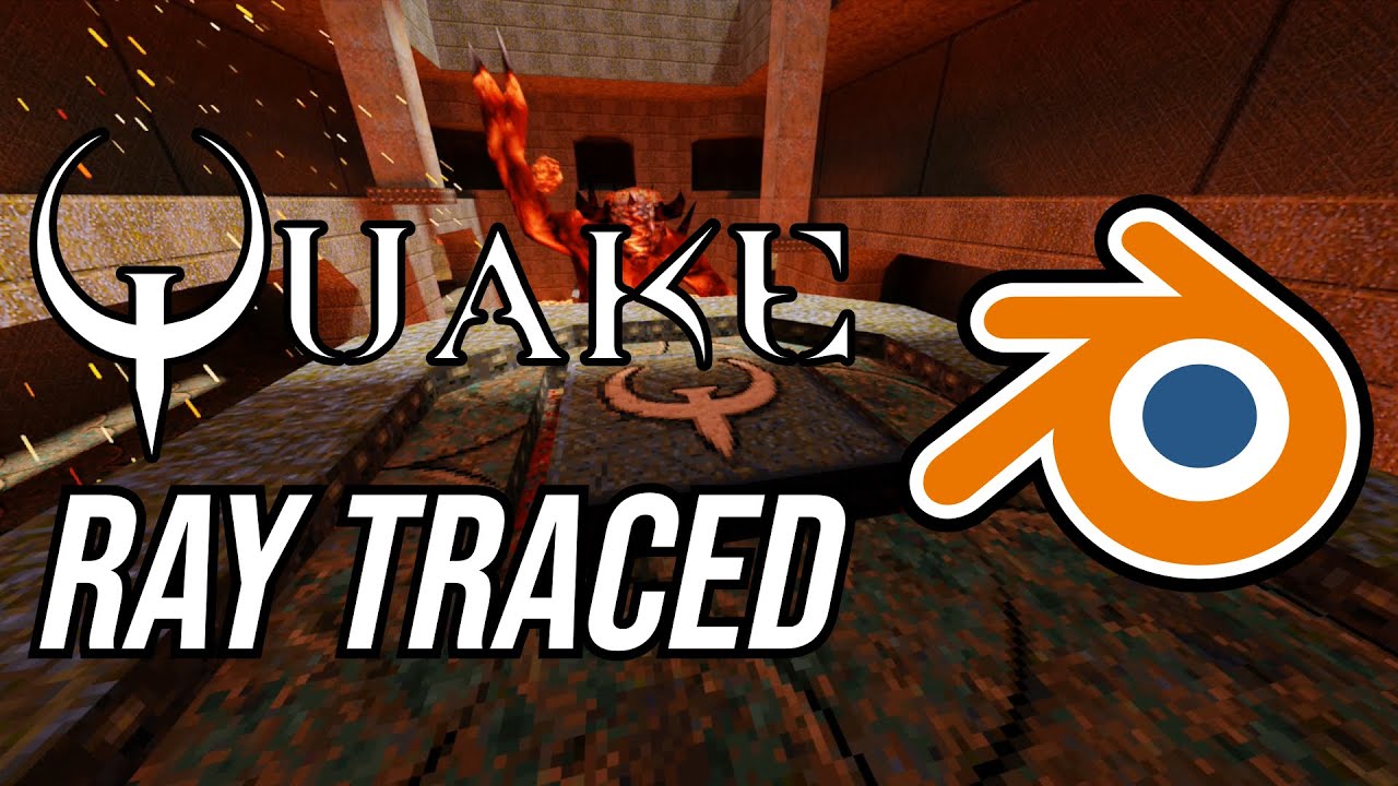 Quake path traced in Blender