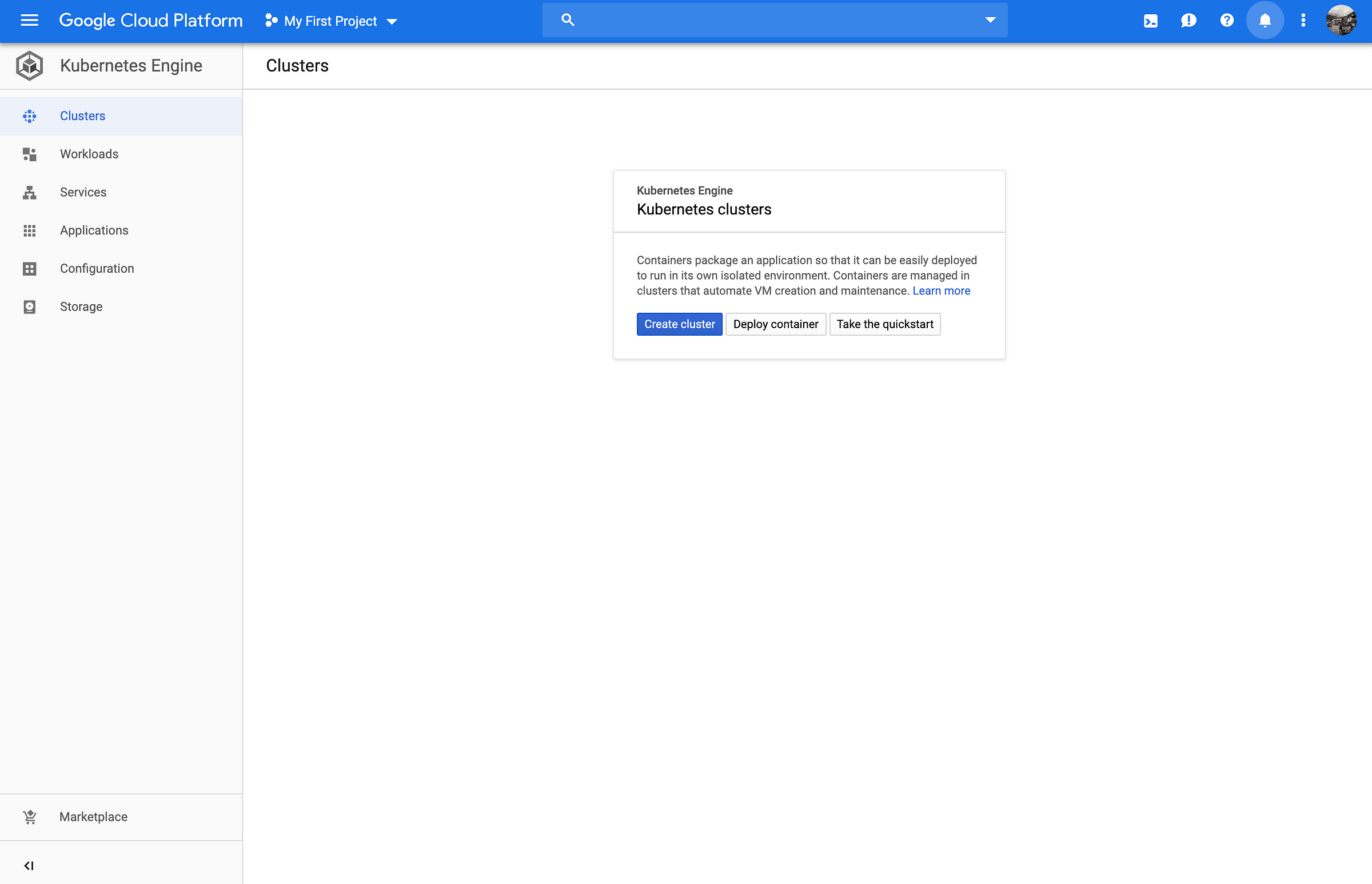 Google Cloud Platform — Deploy container