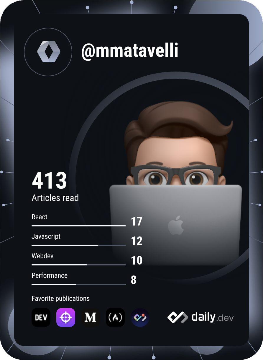 Matheus Matavelli's Dev Card