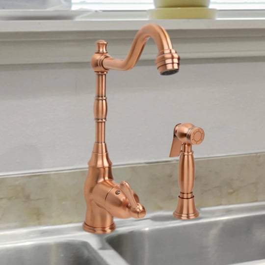 one-handle-copper-widespread-kitchen-faucet-with-side-sprayer-1