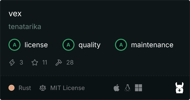 vex MCP server on Glama