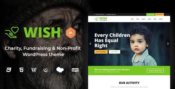 Wish - Charity WordPress Theme