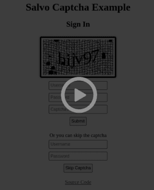 GitHub - TheAwiteb/salvo-captcha: [Mirror] A captcha middleware for ...