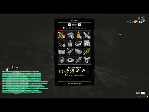 A preview of the showcase video showing an open Satchel menu
