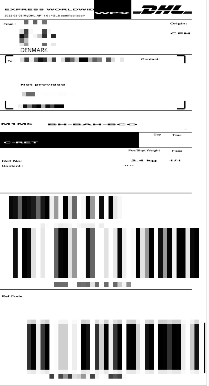 Label generated using BinaryKits