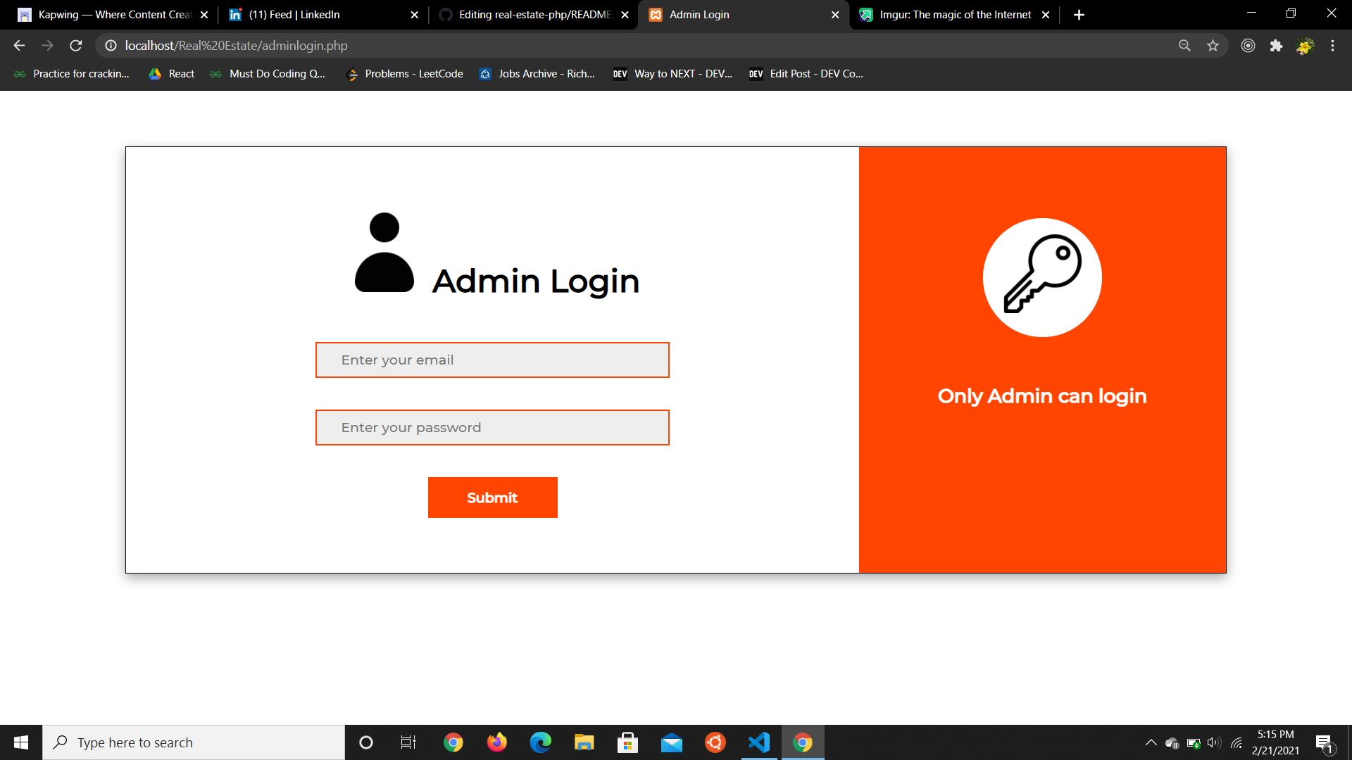 Admin Page