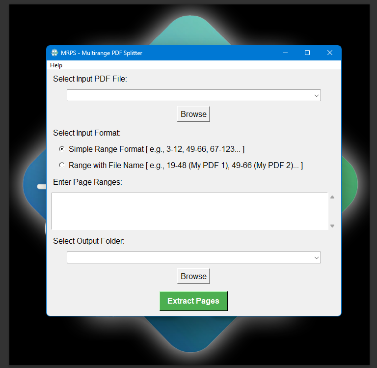 MRPS - Multirange PDF Splitter