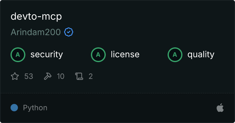 Dev.to Server MCP server