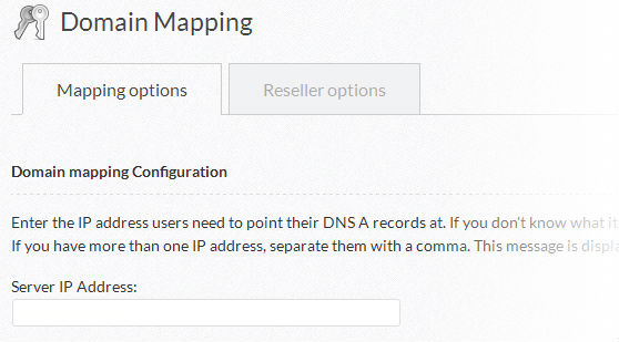 Enter your multisite IP address.