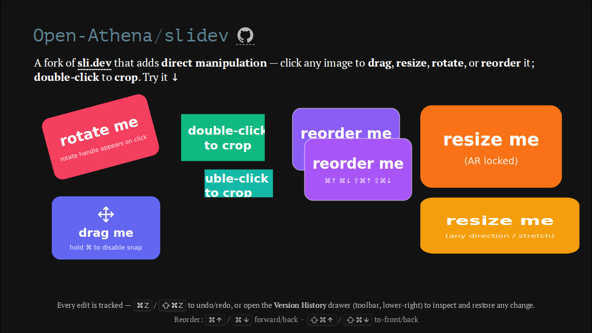 Open-Athena/slidev — direct manipulation demo