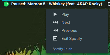 Spotify extension screenshot