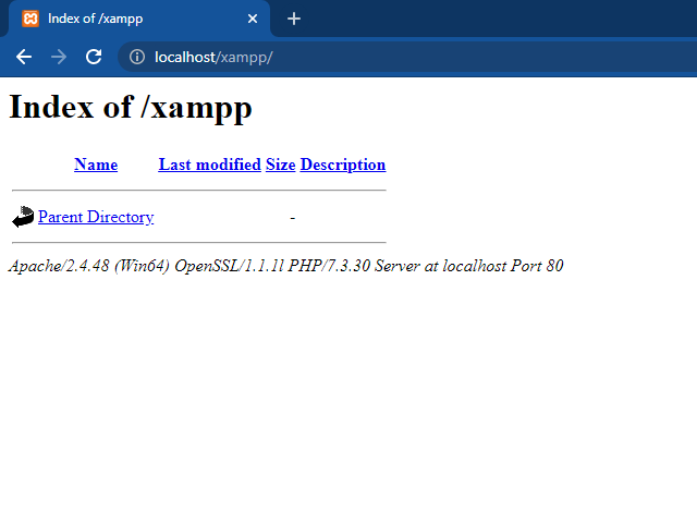 Tampilan localhost