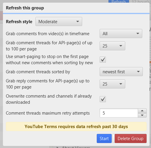 Force refresh 30 days