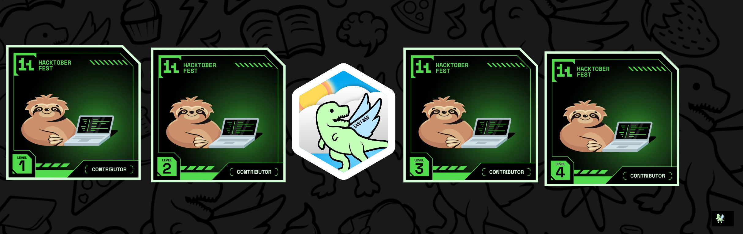 An image of @champaranghar95's Holopin badges, which is a link to view their full Holopin profile