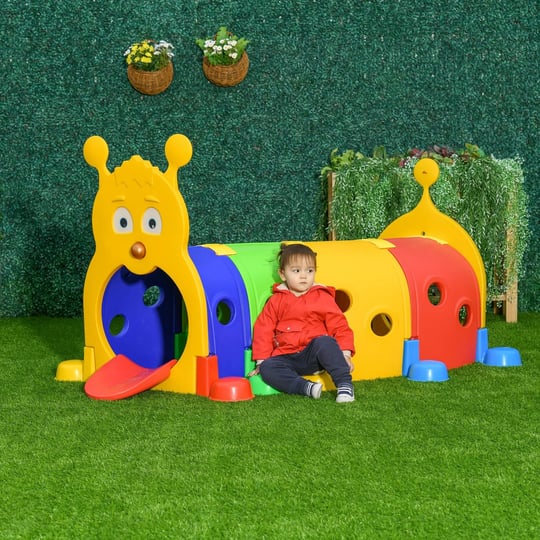 qaba-caterpillar-tunnel-for-kids-climb-n-crawl-toy-indoor-outdoor-1
