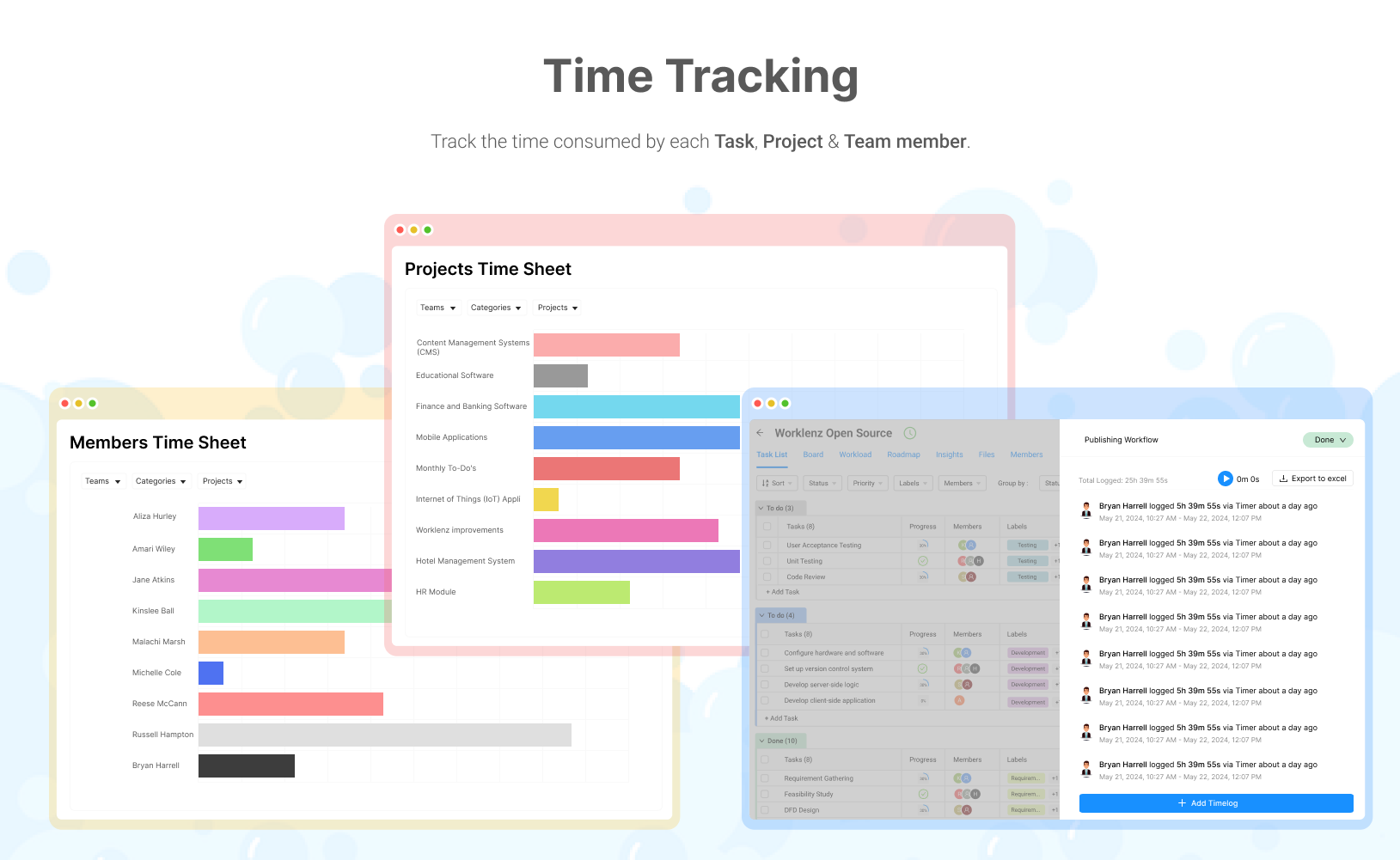 Worklenz time tracking