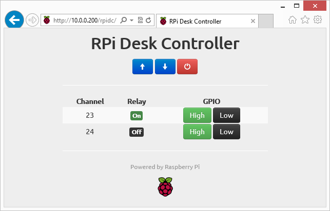 Raspberry Pi Desk Controller