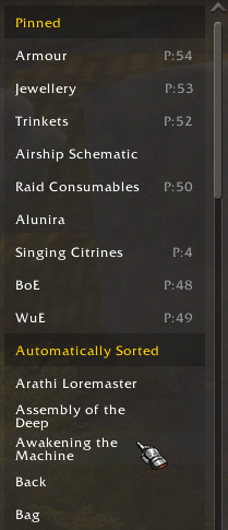 Moving a Category in Configure Categories in Retail.