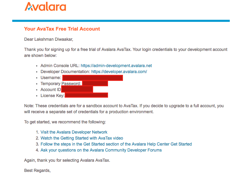 Avalara e-mail