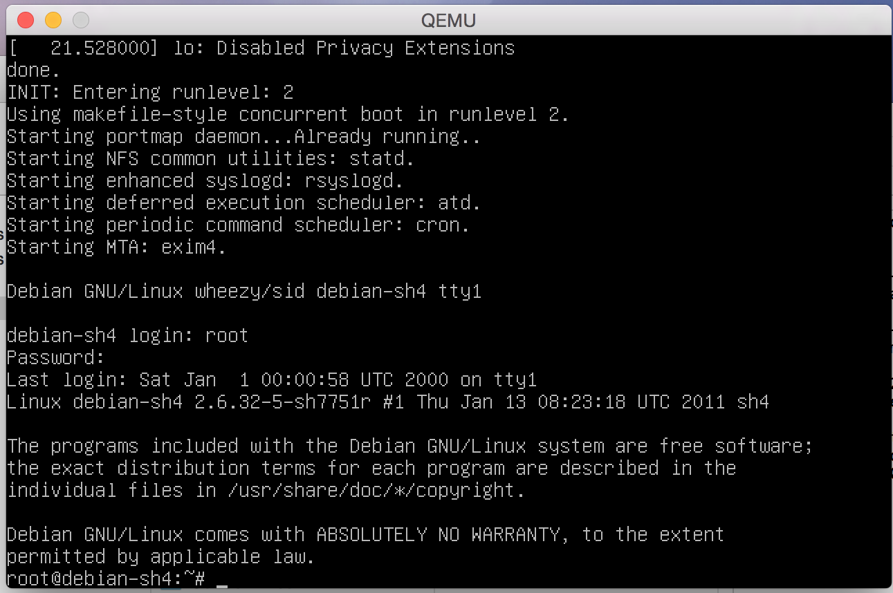 QEMU on OSX