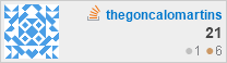 profile for thegoncalomartins at Stack Overflow, Q&A for professional and enthusiast programmers