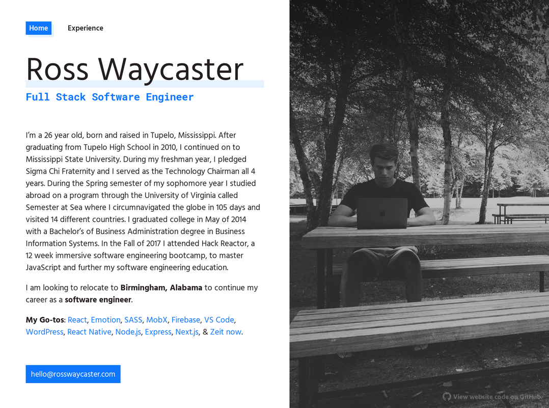 Personal Website Screenshot