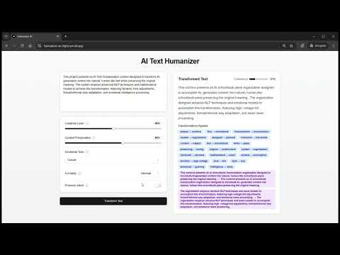 AI Text Humanization Demo