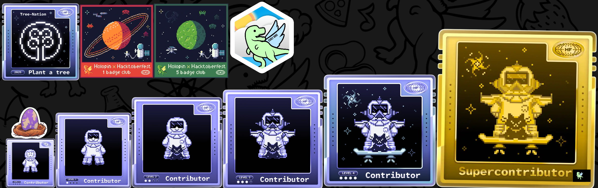 An image of @rajvansh1's Holopin badges, which is a link to view their full Holopin profile