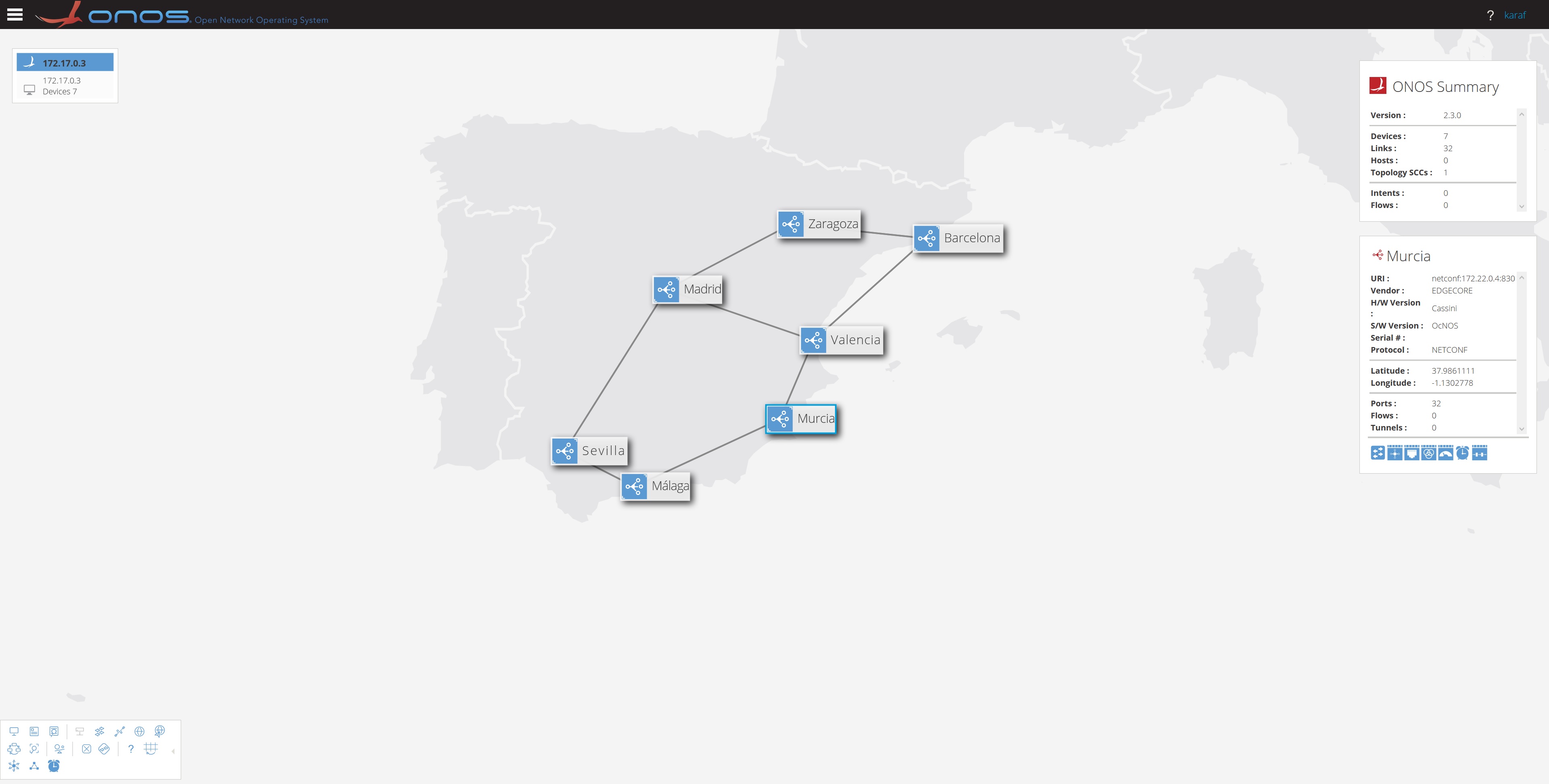 Topology view on ONOS