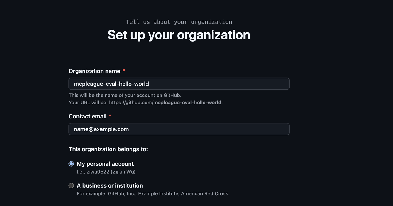 Create Org