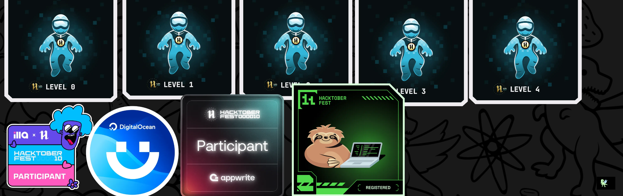 An image of @hamna's Holopin badges, which is a link to view their full Holopin profile