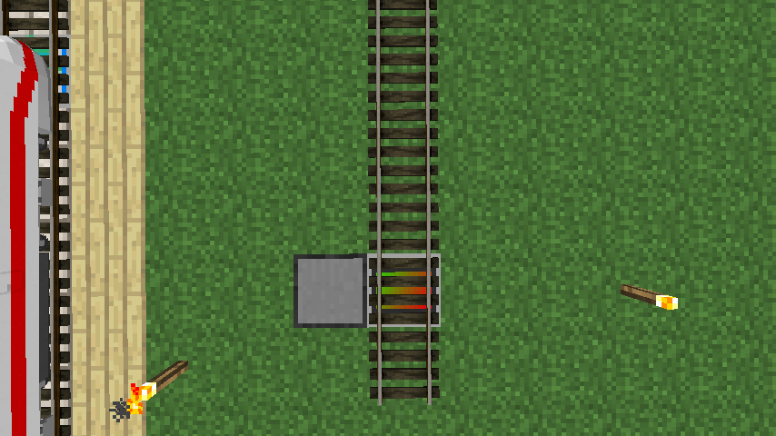 Speed Transmitter under the tracks, and a computer to the side of the speed transmitter