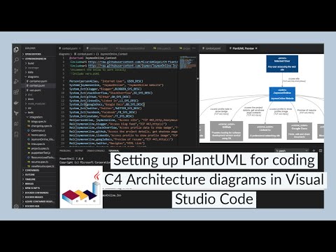 Setting up PlantUML for coding C4 architecture diagrams in Visual Studio Code