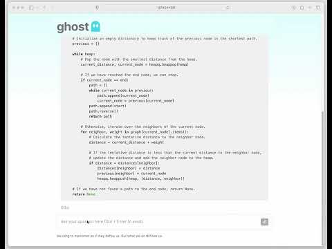 Ghost AI code assistant that runs on your laptop