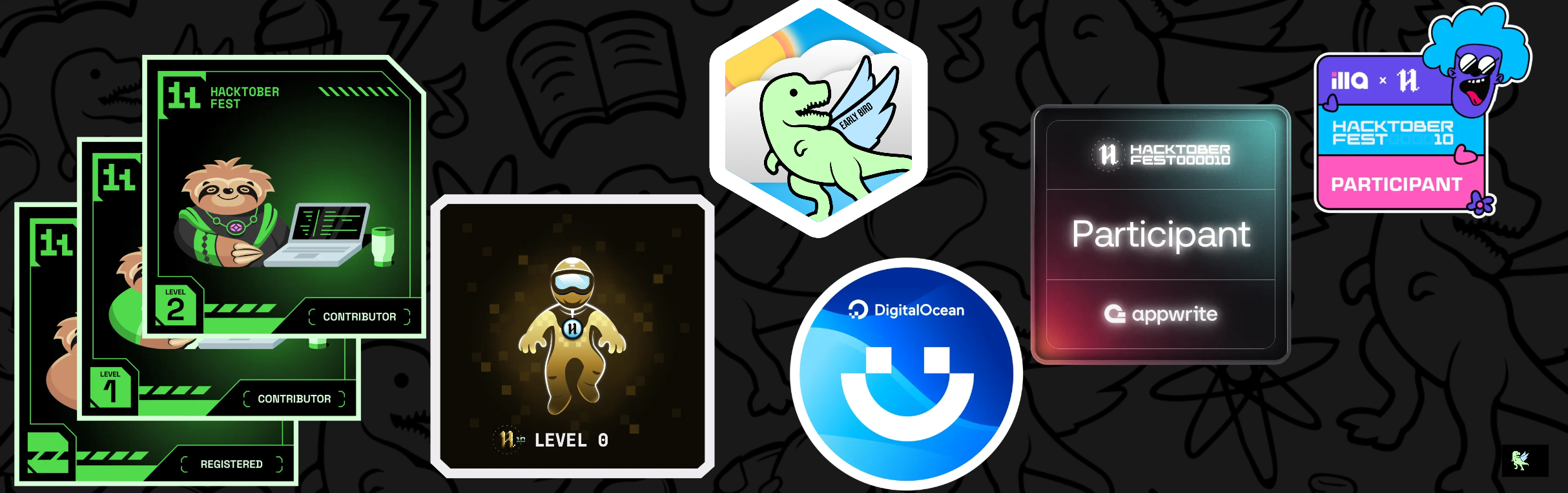 An image of @vaishnavin's Holopin badges, which is a link to view their full Holopin profile