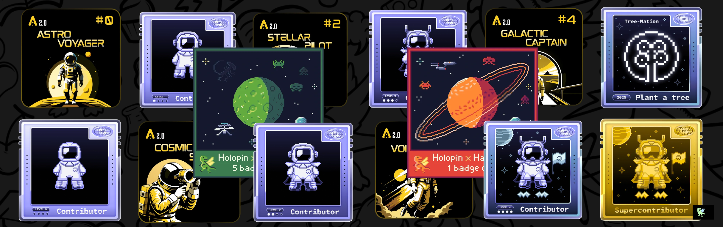 An image of @vermamk's Holopin badges, which is a link to view their full Holopin profile