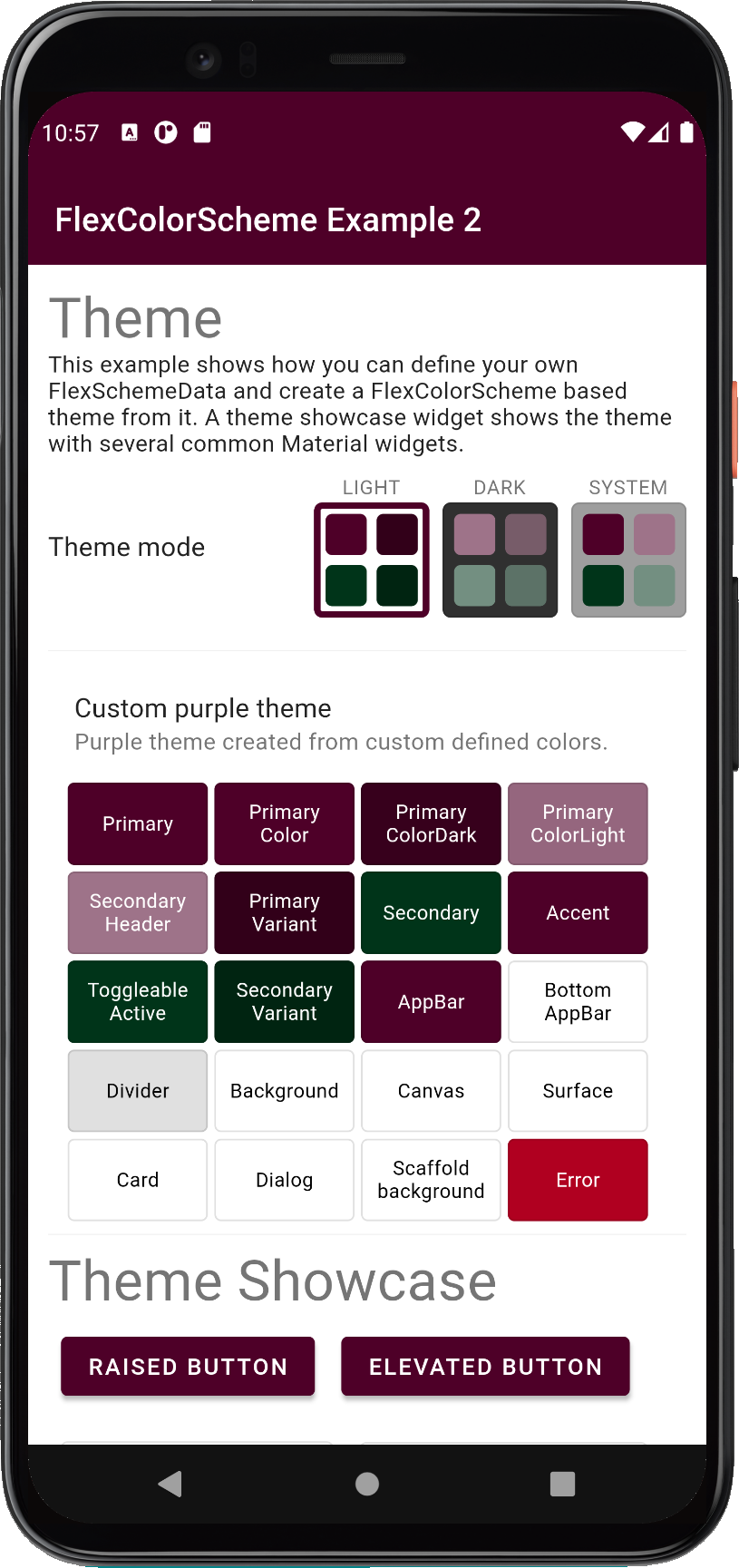 ColorScheme example 2 light