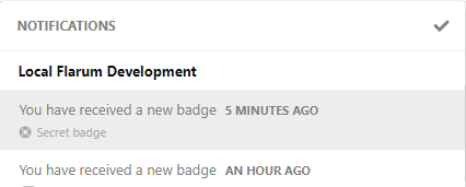 User badge notifications